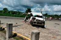 Se brinda atención durante accidente automovilístico en el tramo carretero Suchiate-Frontera Hidalgo 