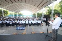 En enlace con el presidente AMLO, Rutilio Escandón realiza arranque del Ciclo Escolar 2022-2023