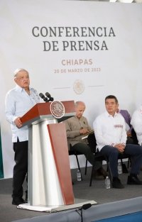 AMLO afirma que casi todos los hogares de Chiapas reciben apoyo federal; Rutilio Escandón agradece inversión en el estado