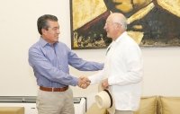 Rutilio Escandón se reúne con el embajador de EUA en México, Ken Salazar