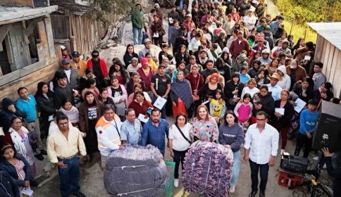 Gobierno Municipal lleva apoyo invernal a familias de San José Buenavista Oriente