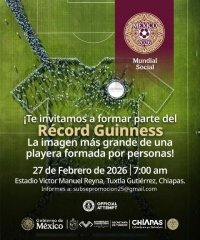 Chiapas invita a participar en iniciativa &ldquo;La imagen m&aacute;s grande de una playera formada por personas&rdquo;