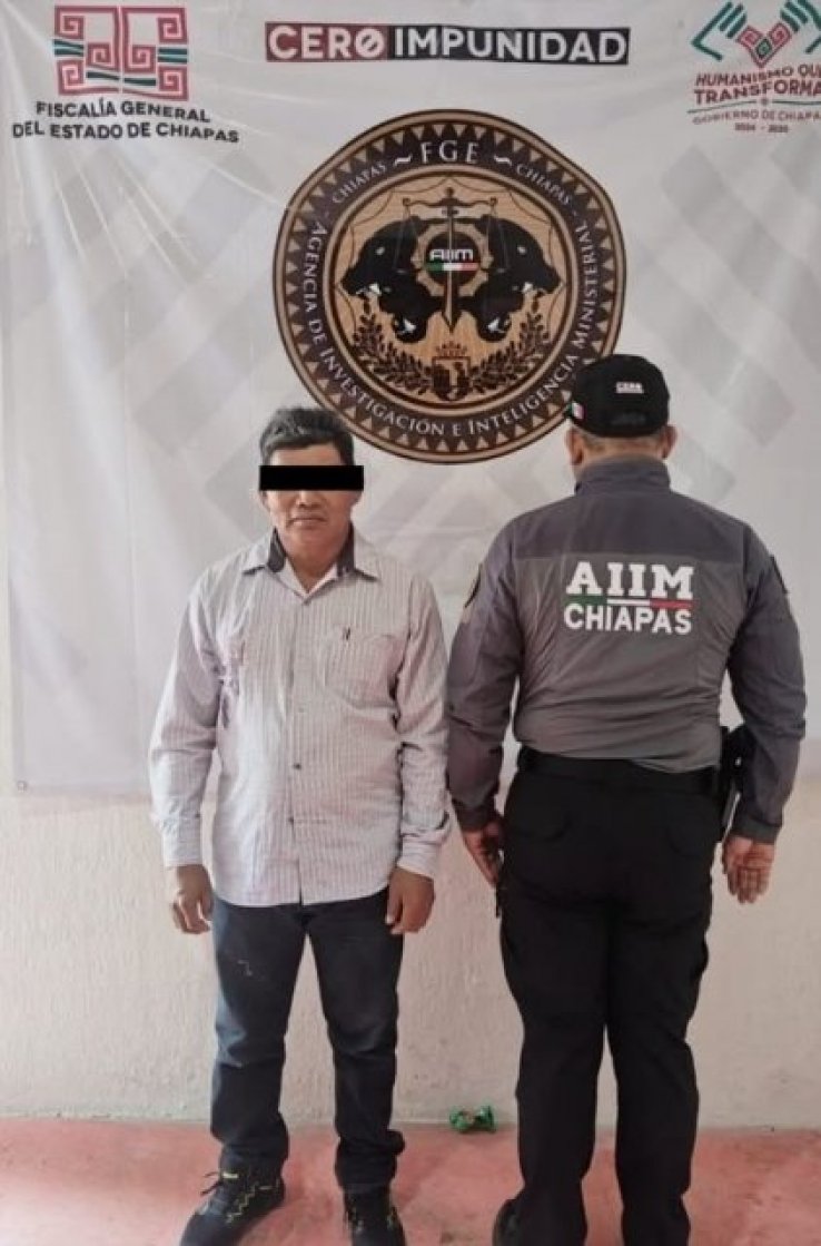 Aprehenden a presunto responsable de violencia familiar equiparada y agravada, en Ocosingo
