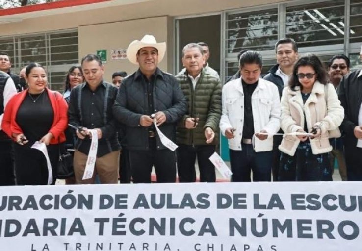 Con obras educativas y caminos, Eduardo Ram&iacute;rez fortalece el desarrollo de la Meseta Comiteca Tojolabal