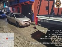 Recuperan veh&iacute;culo con reporte de robo en el barrio de Mexicanos, en San Crist&oacute;bal