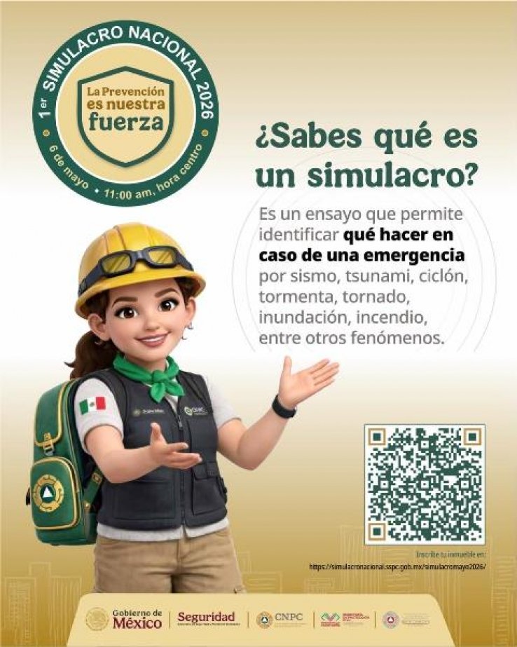 Chiapas se prepara para el 1er Simulacro Nacional 2026