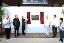 Eduardo Ram&iacute;rez acompa&ntilde;a a Claudia Sheinbaum en primer viaje del Tren Interoce&aacute;nico en Chiapas