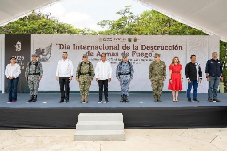 Eduardo Ram&iacute;rez asiste a ceremonia conmemorativa del D&iacute;a Internacional de la Destrucci&oacute;n de Armas de Fuego