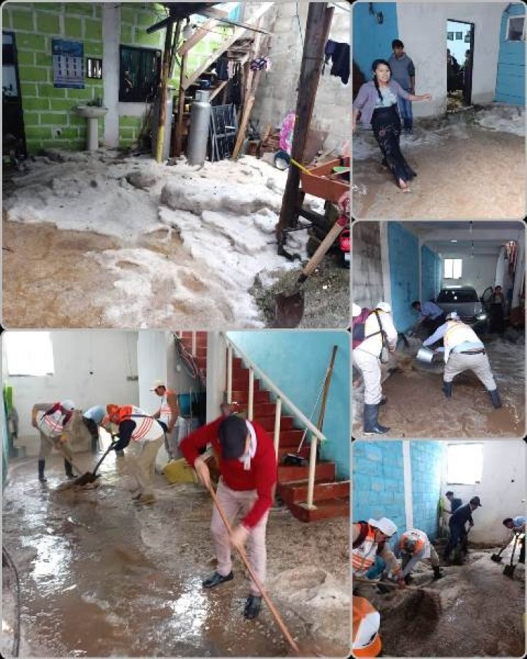 Fuerte lluvia y granizada azota a Zinacant&aacute;n
