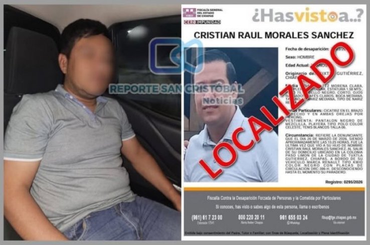 Localiza en el tramo carretero Chiapa de Corzo - Ixtapa a persona con reporte de persona no localizada en Tuxtla Guti&eacute;rrez