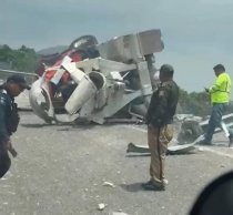 Dos lesionados graves en accidente en la carretera de cuota San Crist&oacute;bal-Tuxtla