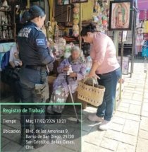 Polic&iacute;a Municipal auxilia y resguarda a adulta mayor desorientada en centro comercial