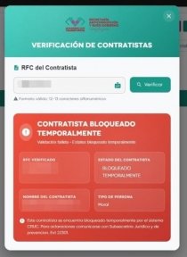 Secretar&iacute;a Anticorrupci&oacute;n suspende tr&aacute;mites a empresa constructora