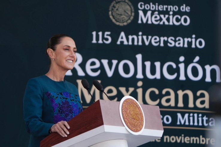 El que convoca a la violencia y a la intervenci&oacute;n extranjera se equivoca; M&eacute;xico avanza por la senda de la honestidad, la paz, la democracia y la justicia: Presidenta Claudia Sheinbaum en 115 Aniversario de la Revoluci&oacute;n Mexicana