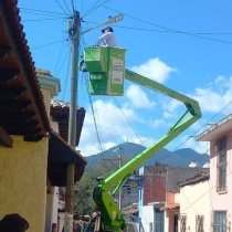 Refuerzan alumbrado p&uacute;blico en el Barrio de La Merced